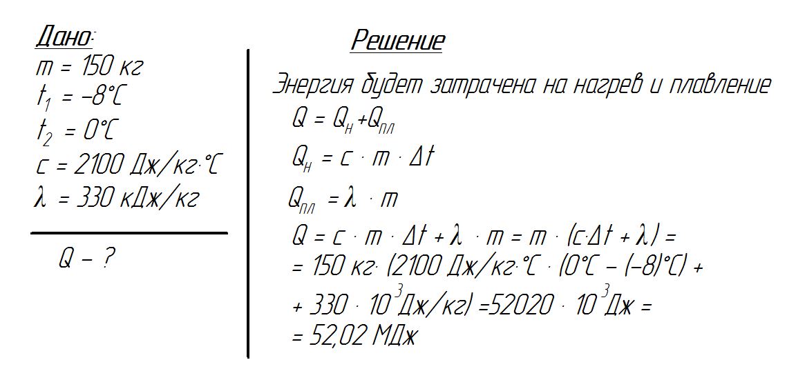 Решение задачи 8 класс