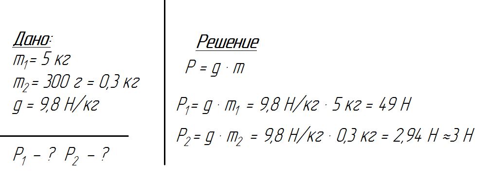 Решение задачи по физике 7 класс