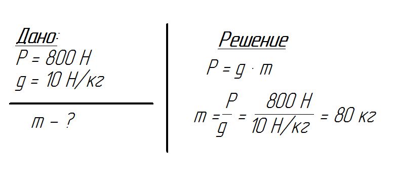 Решение задачи по физике 7 класс