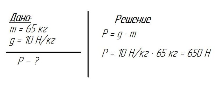 Вес человека 700 н определите его массу