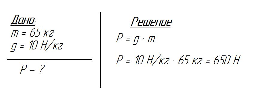 Решение задачи по физике 7 класс