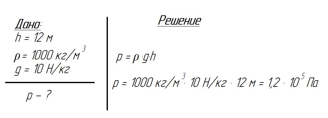 Решение задачи по физике 7 класс