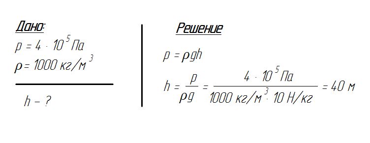 Решение задачи по физике 7 класс